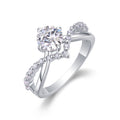 Crownlove Moissanite Band Ring in Sterling Silver