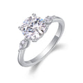Leap 2 Carat Moissanite Solitaire Ring in Sterling Silver