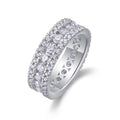 Purity Moissanite Eternity Band Ring in Sterling Silver