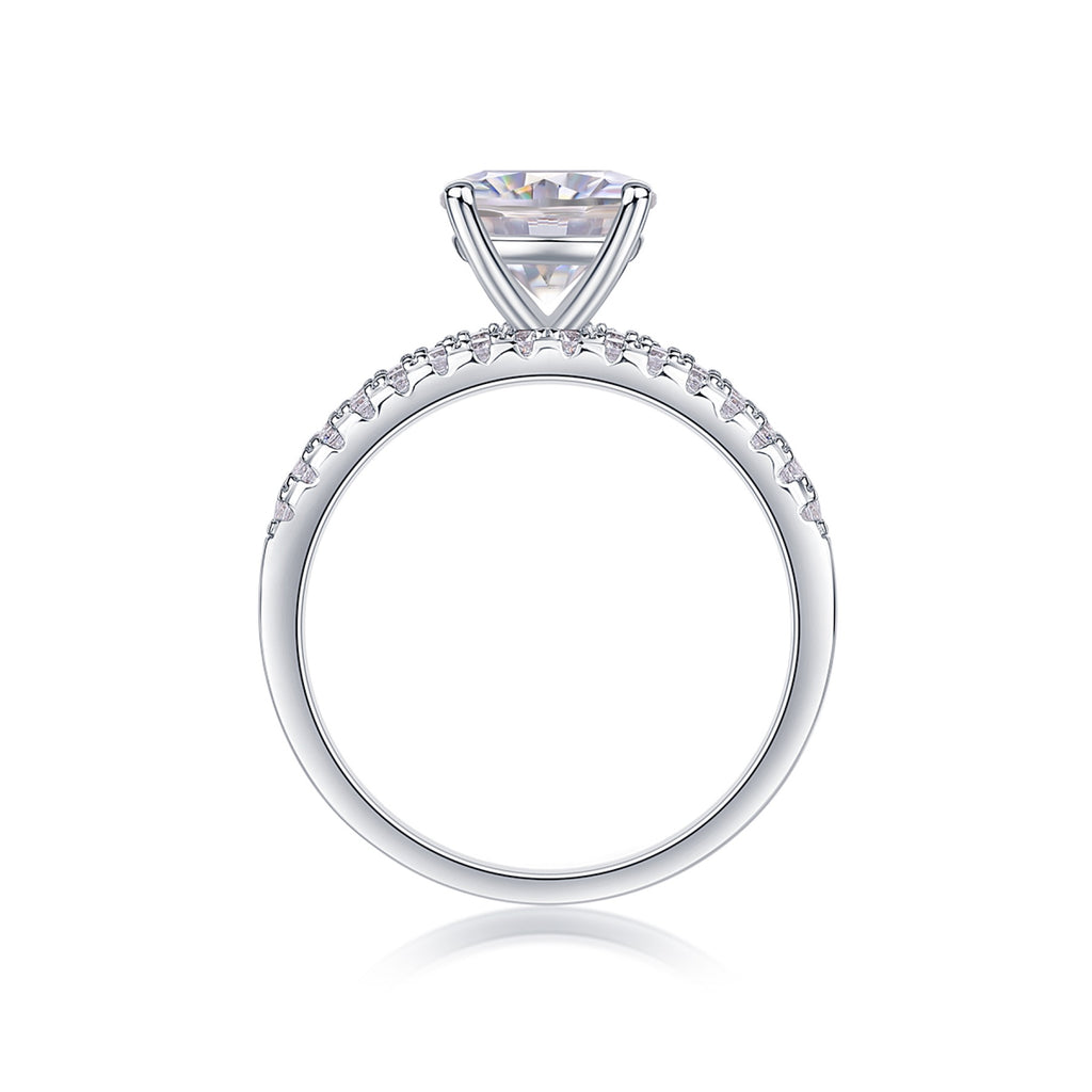 Fantasia 2 Carat Moissanite Solitaire Ring in Sterling Silver