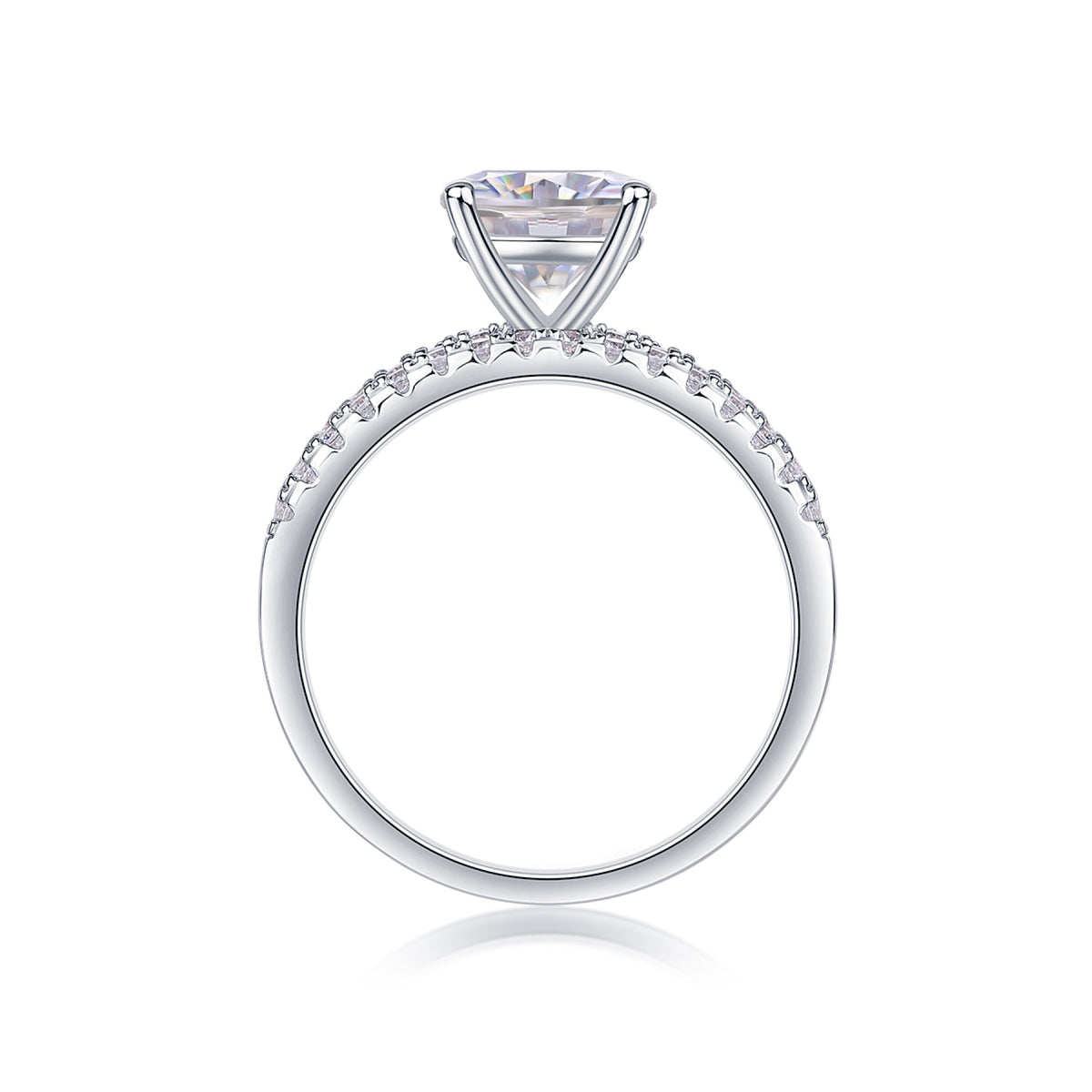 Fantasia 2 Carat Moissanite Solitaire Ring in Sterling Silver