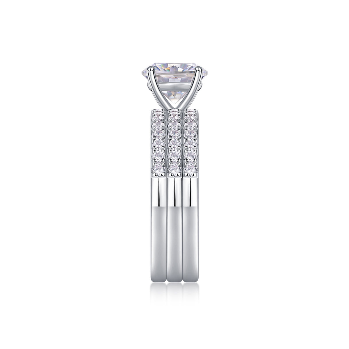 Fantasia 2 Carat Moissanite Solitaire Ring in Sterling Silver