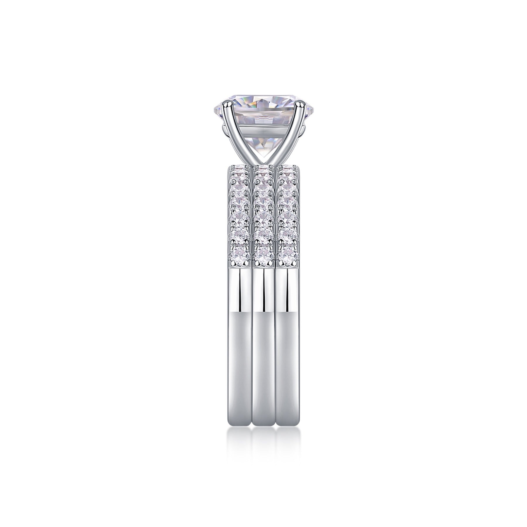 Fantasia 2 Carat Moissanite Solitaire Ring in Sterling Silver
