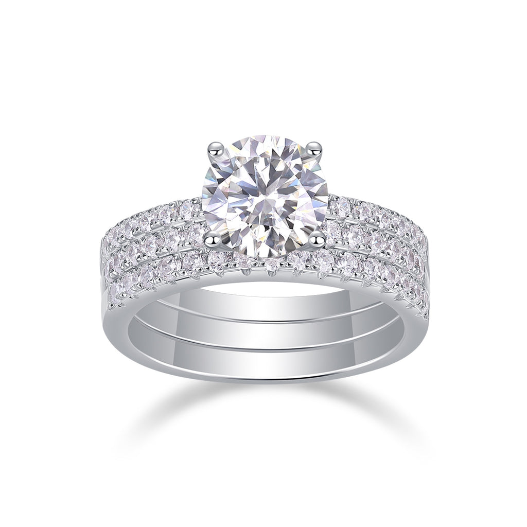 Fantasia 2 Carat Moissanite Solitaire Ring in Sterling Silver