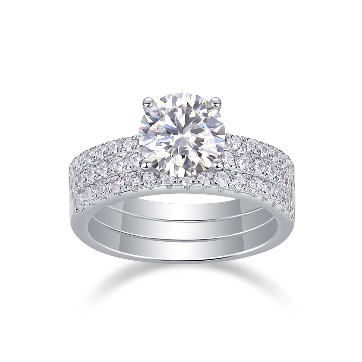 Fantasia 2 Carat Moissanite Solitaire Ring in Sterling Silver