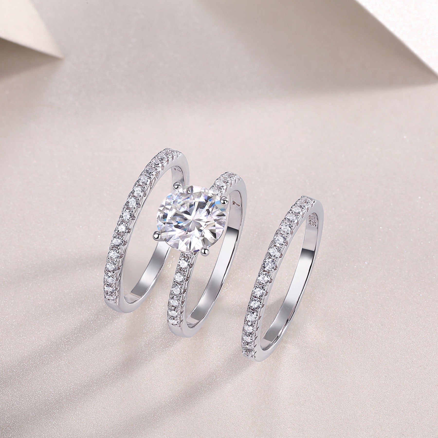 Fantasia 2 Carat Moissanite Solitaire Ring in Sterling Silver
