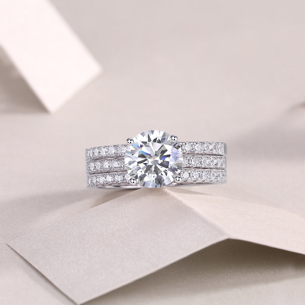 Fantasia 2 Carat Moissanite Solitaire Ring in Sterling Silver
