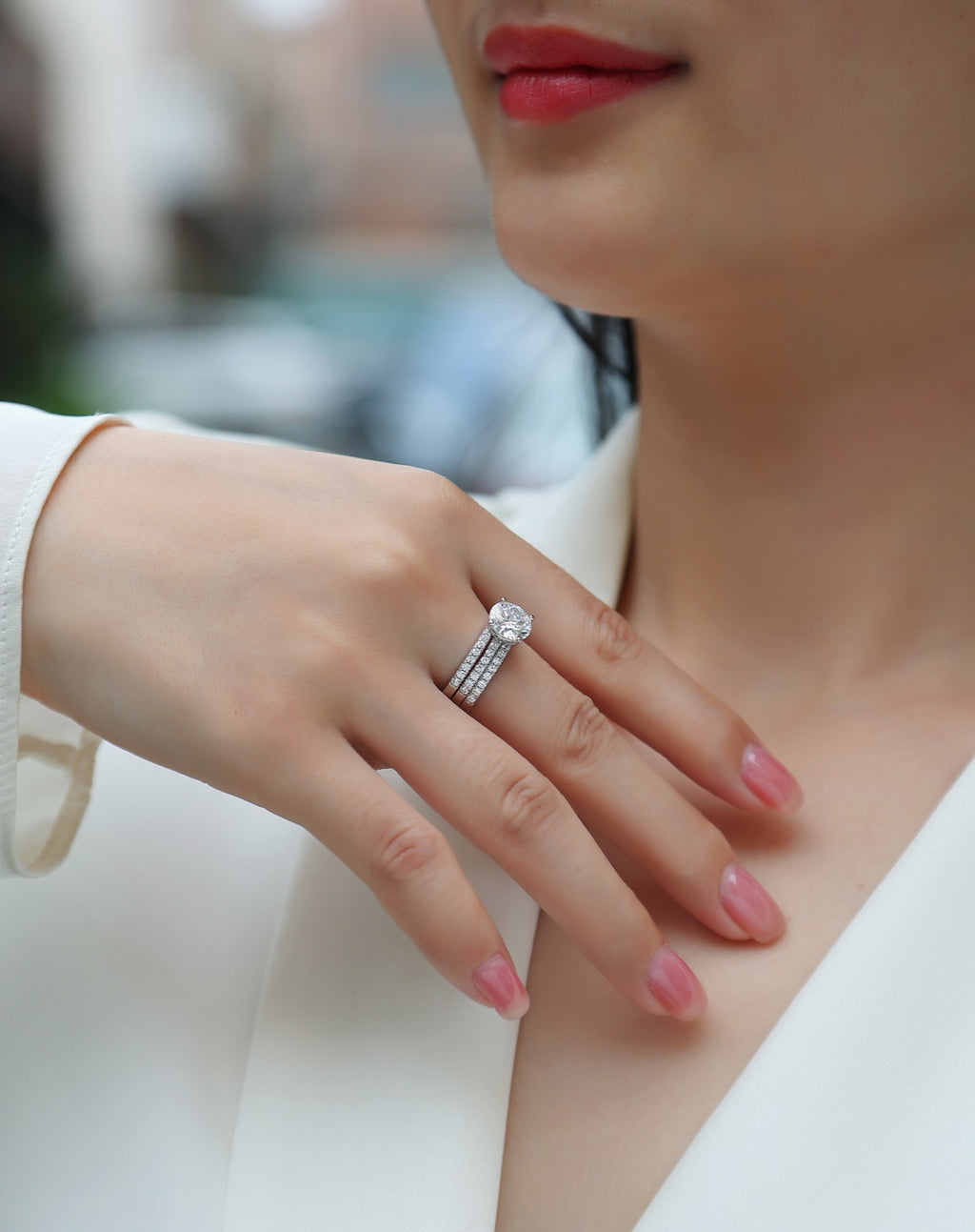 Fantasia 2 Carat Moissanite Solitaire Ring in Sterling Silver