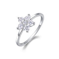 Daisy Moissanite Flower Ring in Sterling Silver
