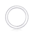 Fullstar Moissanite Eternity Band Ring in Sterling Silver