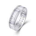Rhythm Moissanite Eternity Band Ring in Sterling Silver