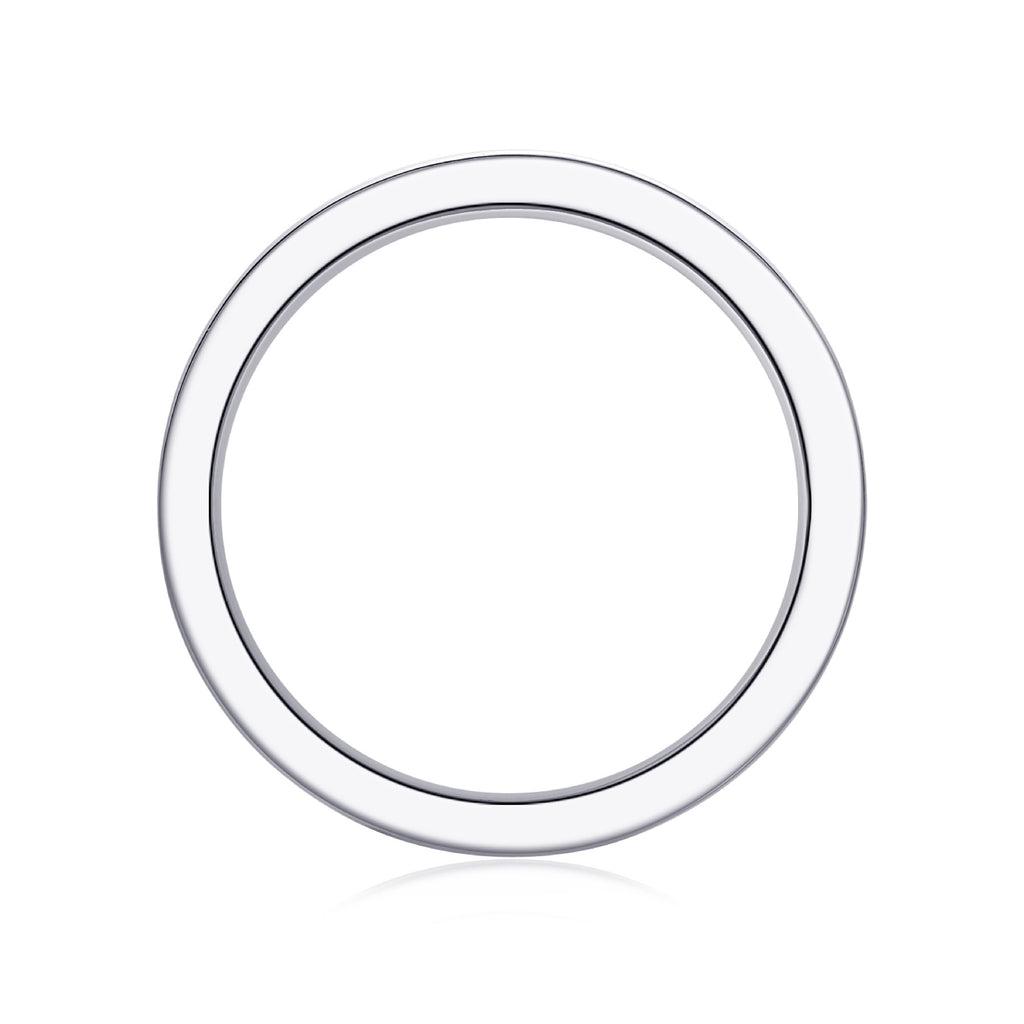 Rhythm Moissanite Eternity Band Ring in Sterling Silver