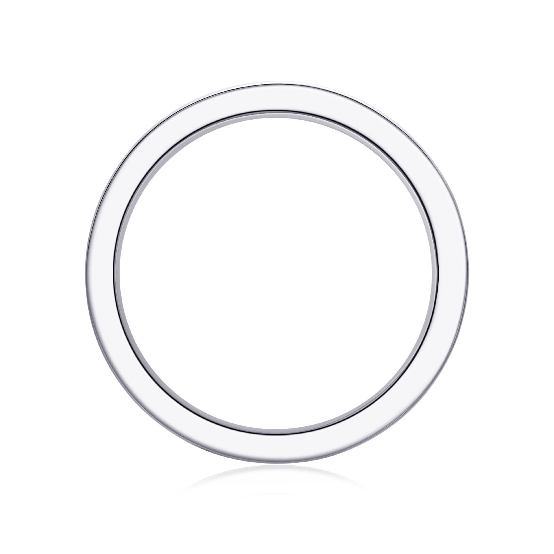 Rhythm Moissanite Eternity Band Ring in Sterling Silver