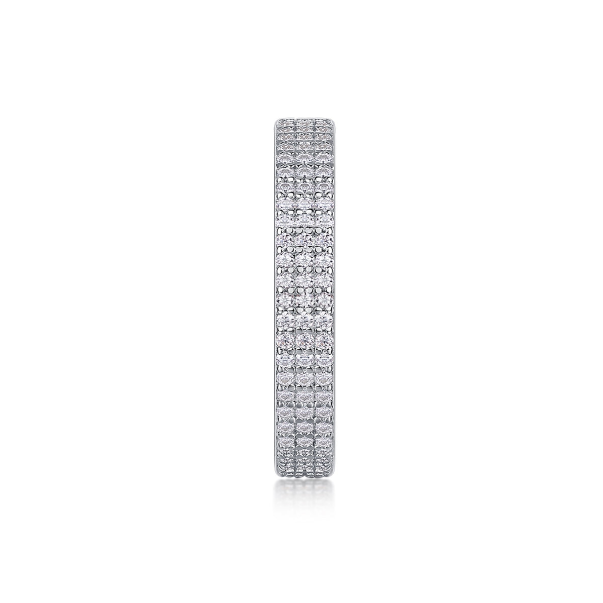 Illume Moissanite Eternity Band Ring in Sterling Silver