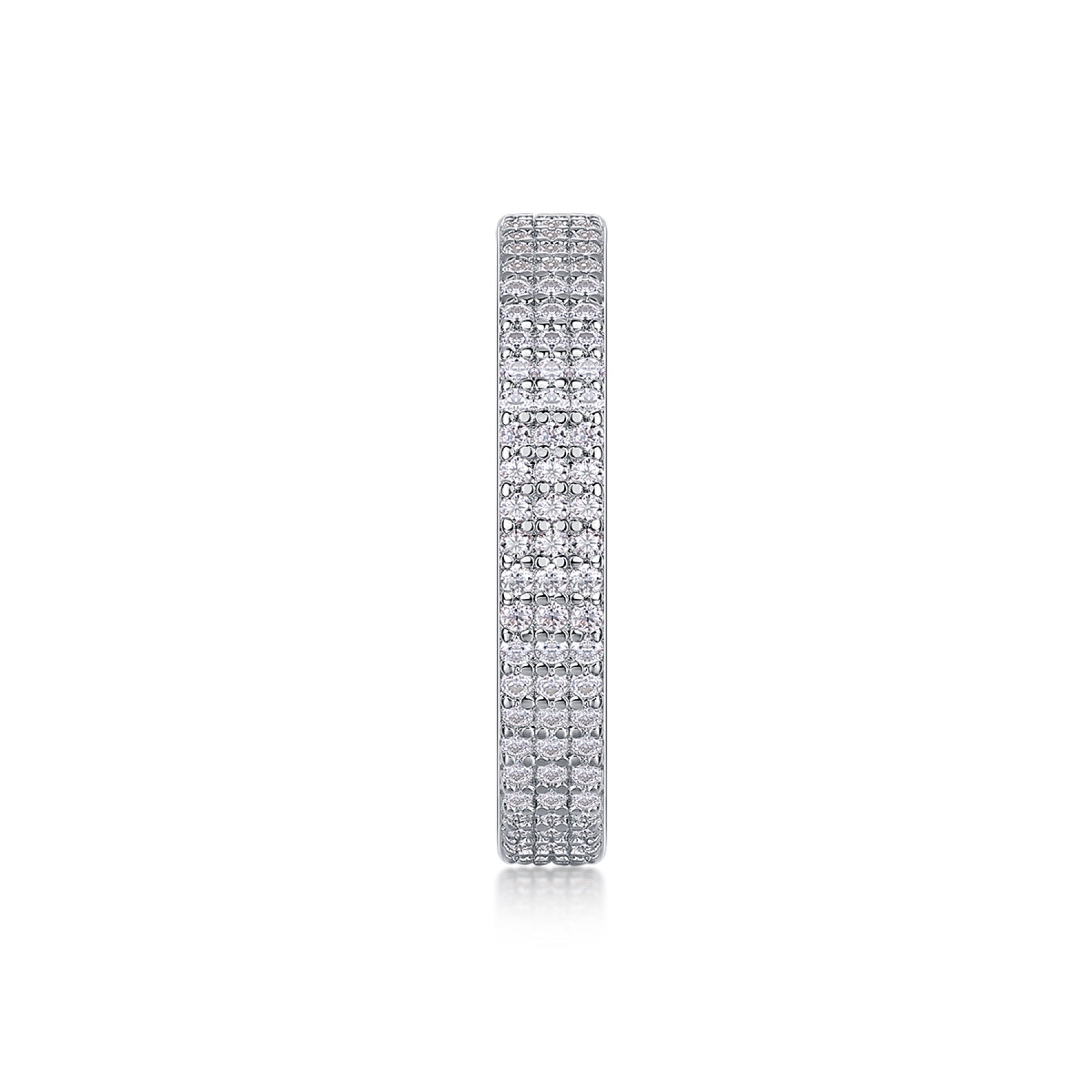 Illume Moissanite Eternity Band Ring in Sterling Silver