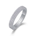 Moonspell Moissanite Eternity Band Ring in Sterling Silver
