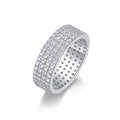 Starbloom Moissanite Eternity Band Ring in Sterling Silver