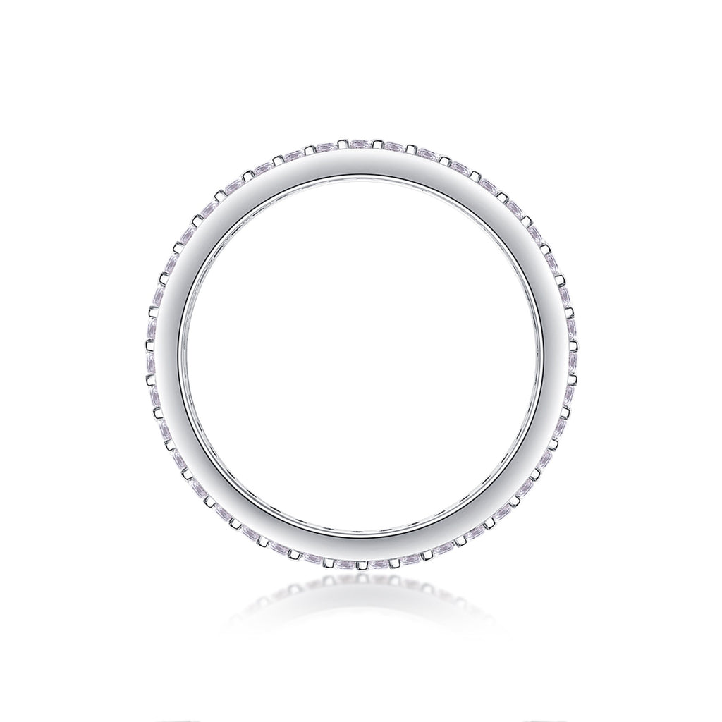 Whisperstar Moissanite Eternity Band Ring in Sterling Silver
