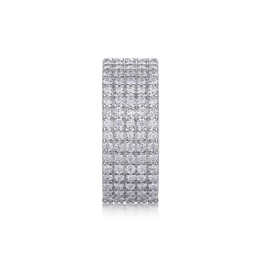 Whisperstar Moissanite Eternity Band Ring in Sterling Silver