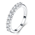 Pentad Moissanite Five-Stone Ring in Sterling Silver