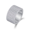 Vastness Moissanite Eternity Band Ring in Sterling Silver