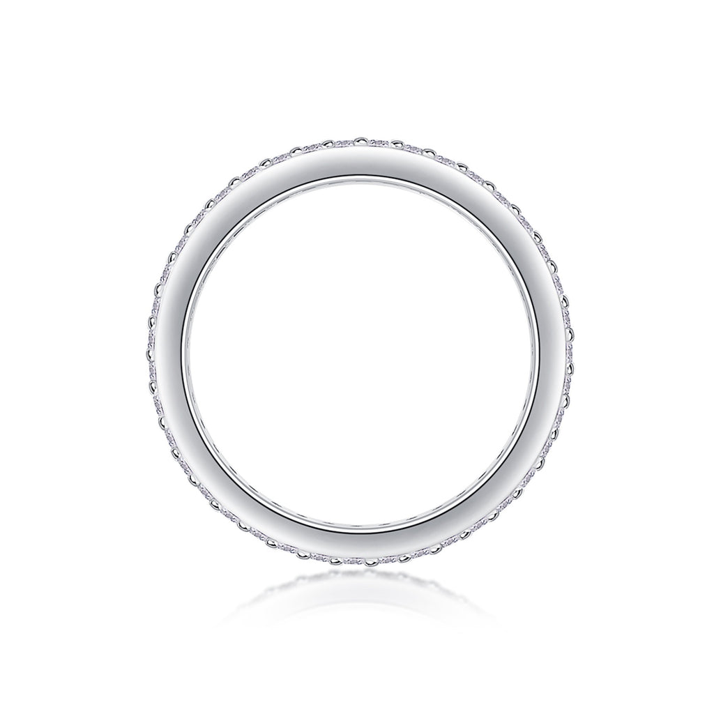 Vastness Moissanite Eternity Band Ring in Sterling Silver