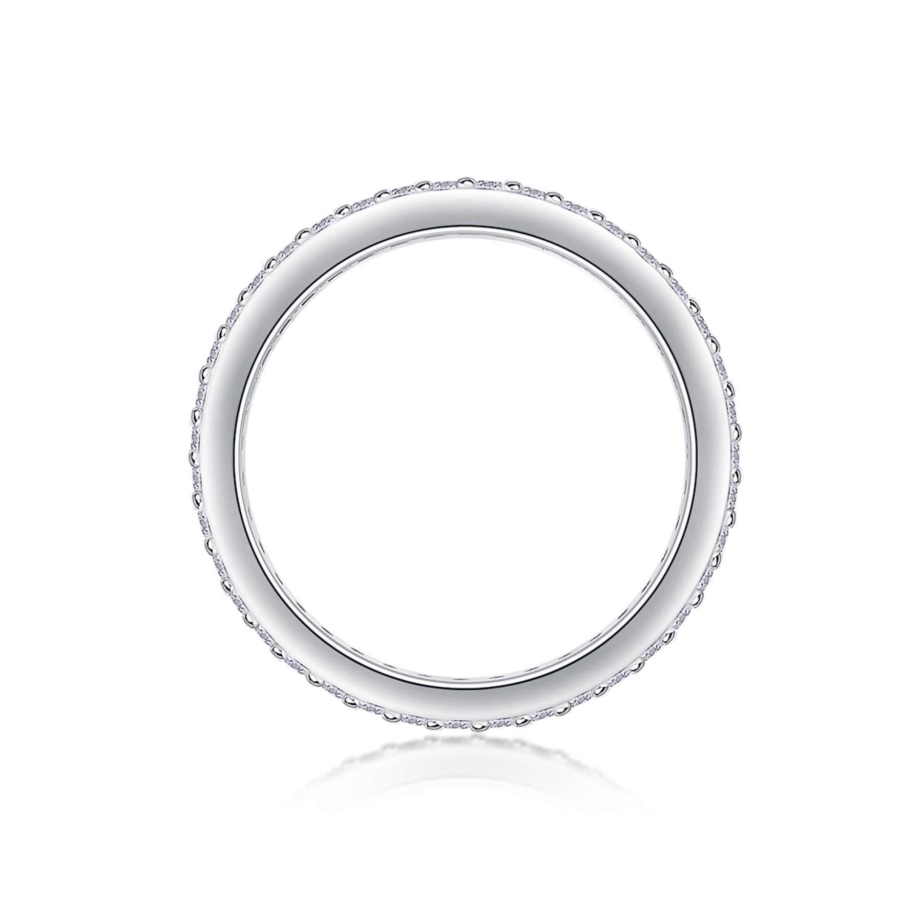 Vastness Moissanite Eternity Band Ring in Sterling Silver