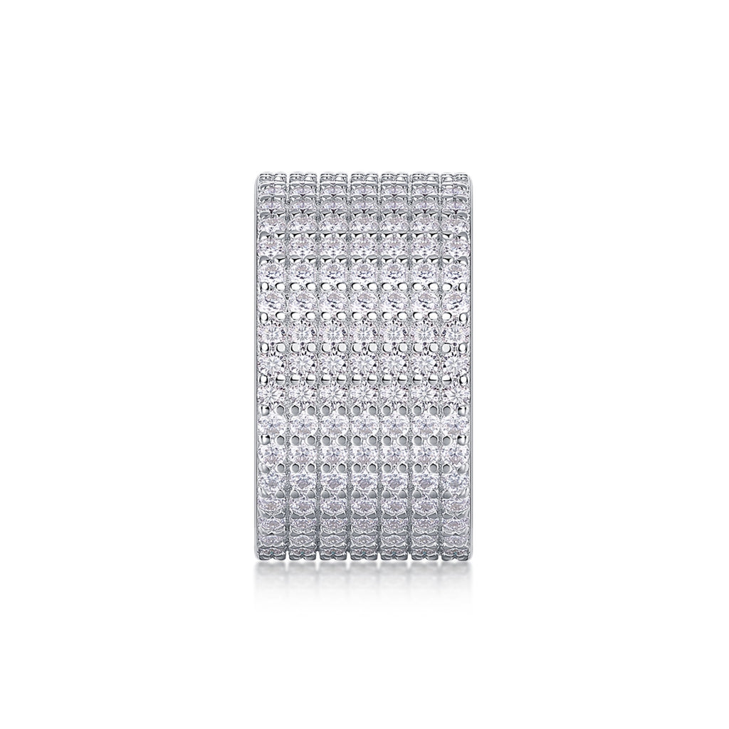 Vastness Moissanite Eternity Band Ring in Sterling Silver