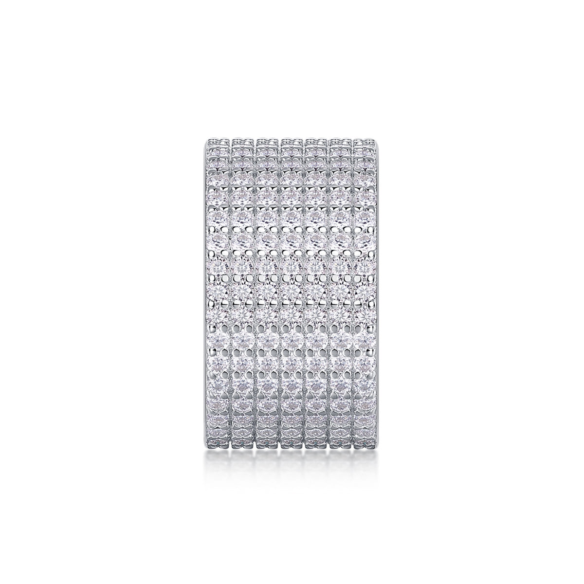 Vastness Moissanite Eternity Band Ring in Sterling Silver