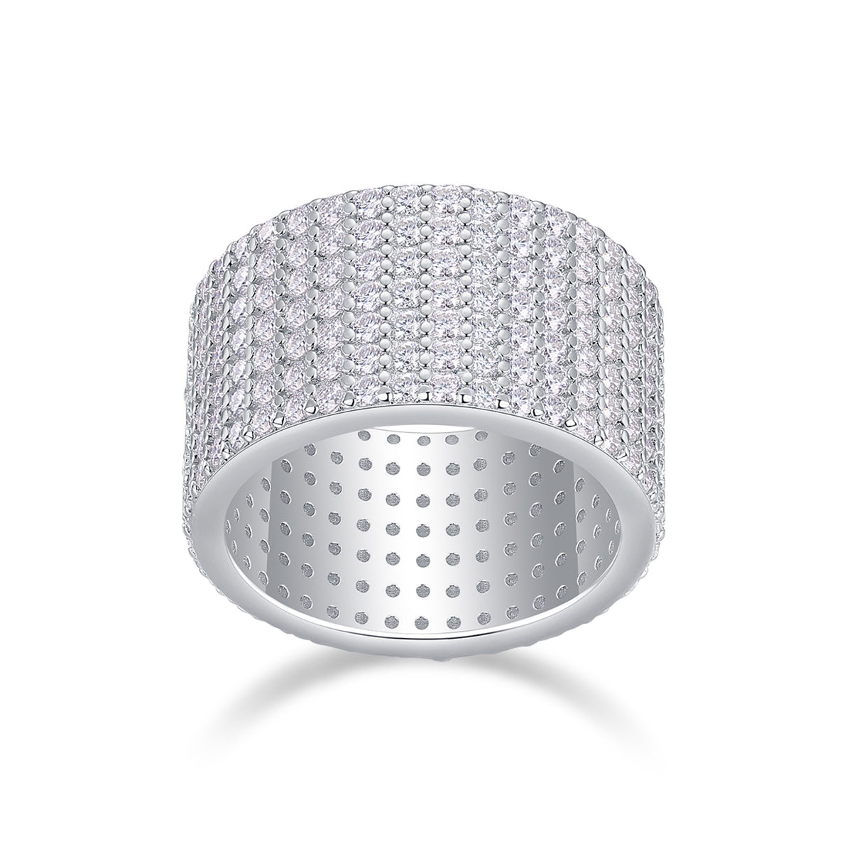 Vastness Moissanite Eternity Band Ring in Sterling Silver