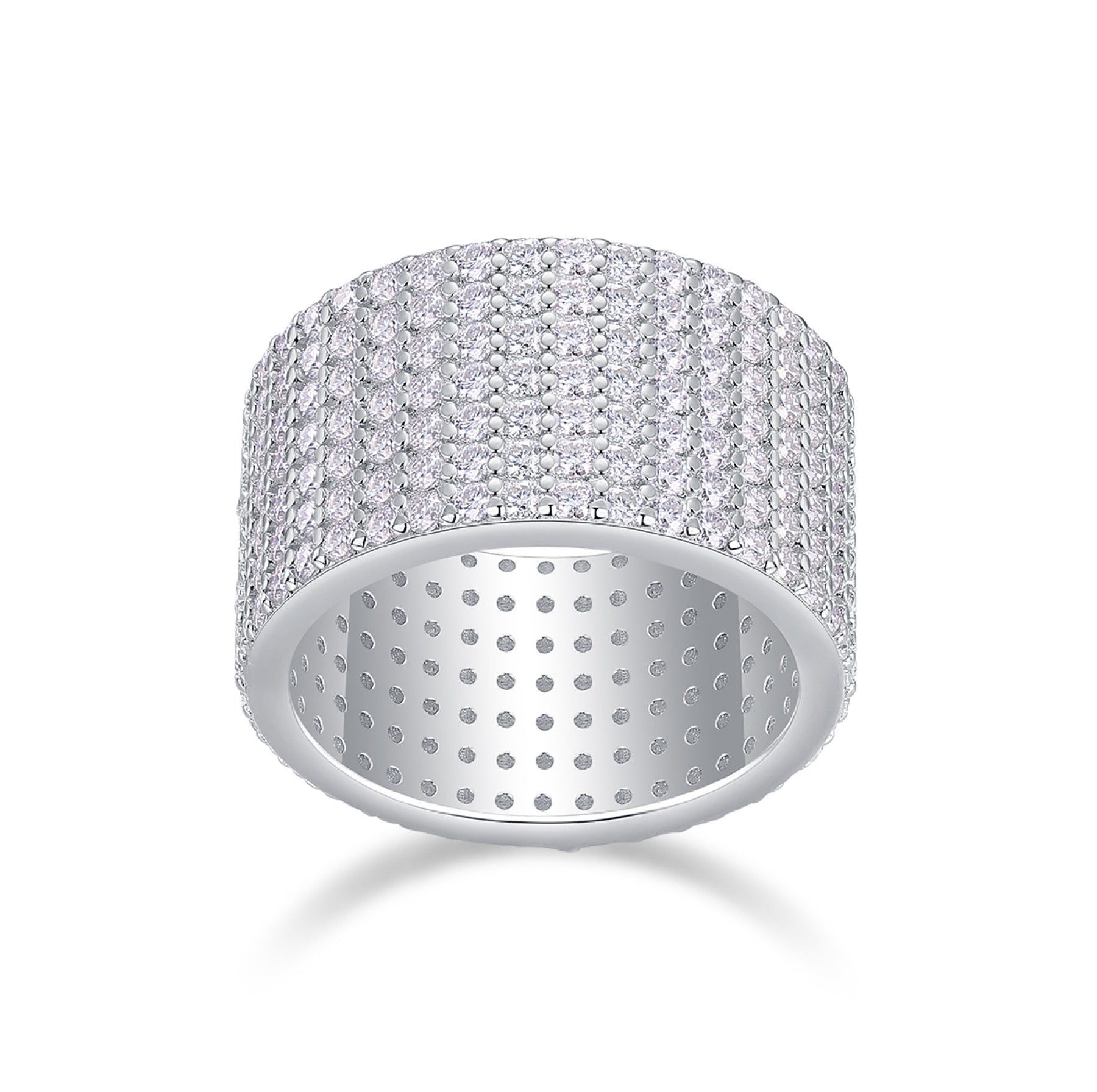 Vastness Moissanite Eternity Band Ring in Sterling Silver