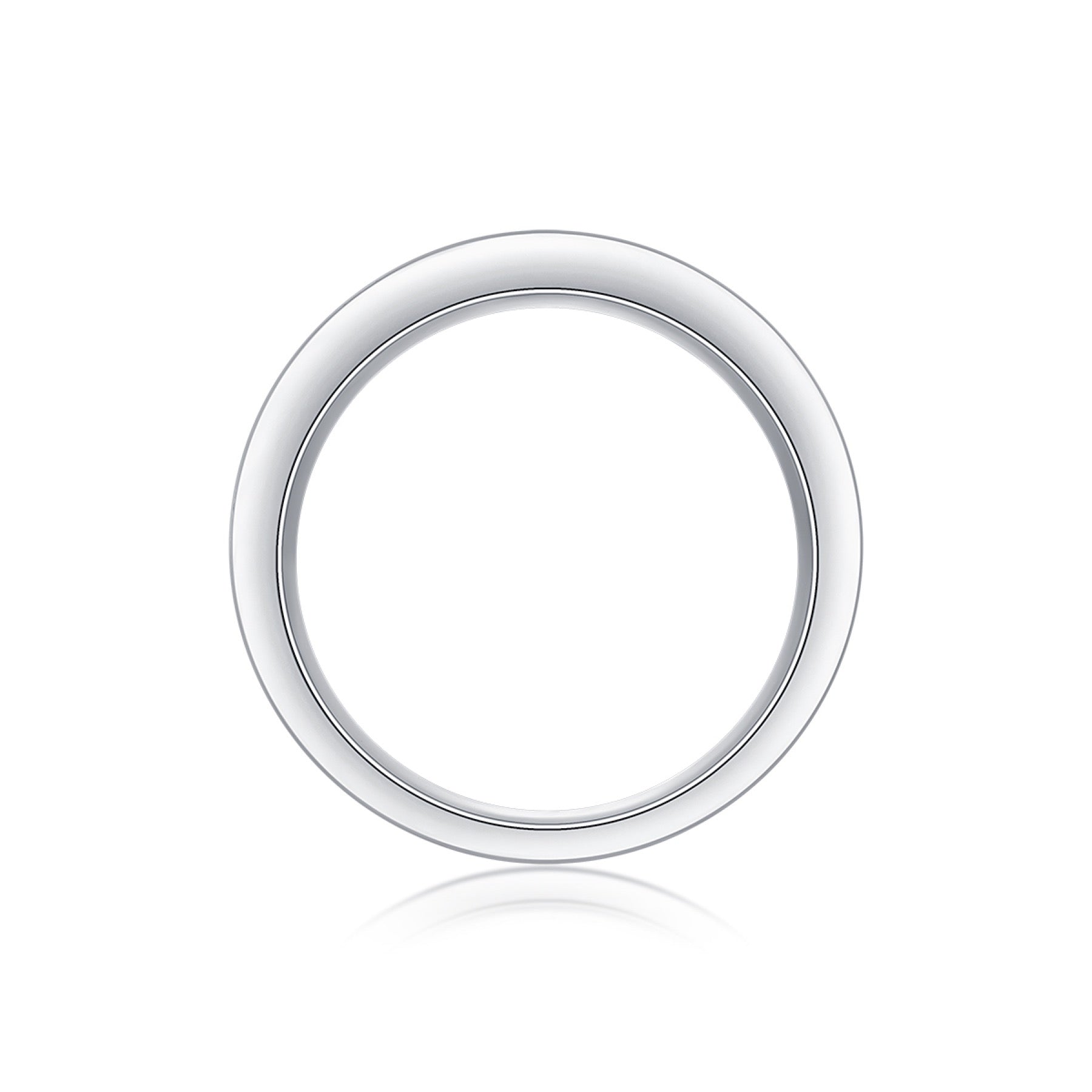 Layered Moissanite Eternity Band Ring in Sterling Silver