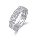 Starshine Moissanite Eternity Band Ring in Sterling Silver