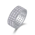 Dreamstar Moissanite Eternity Band Ring in Sterling Silver