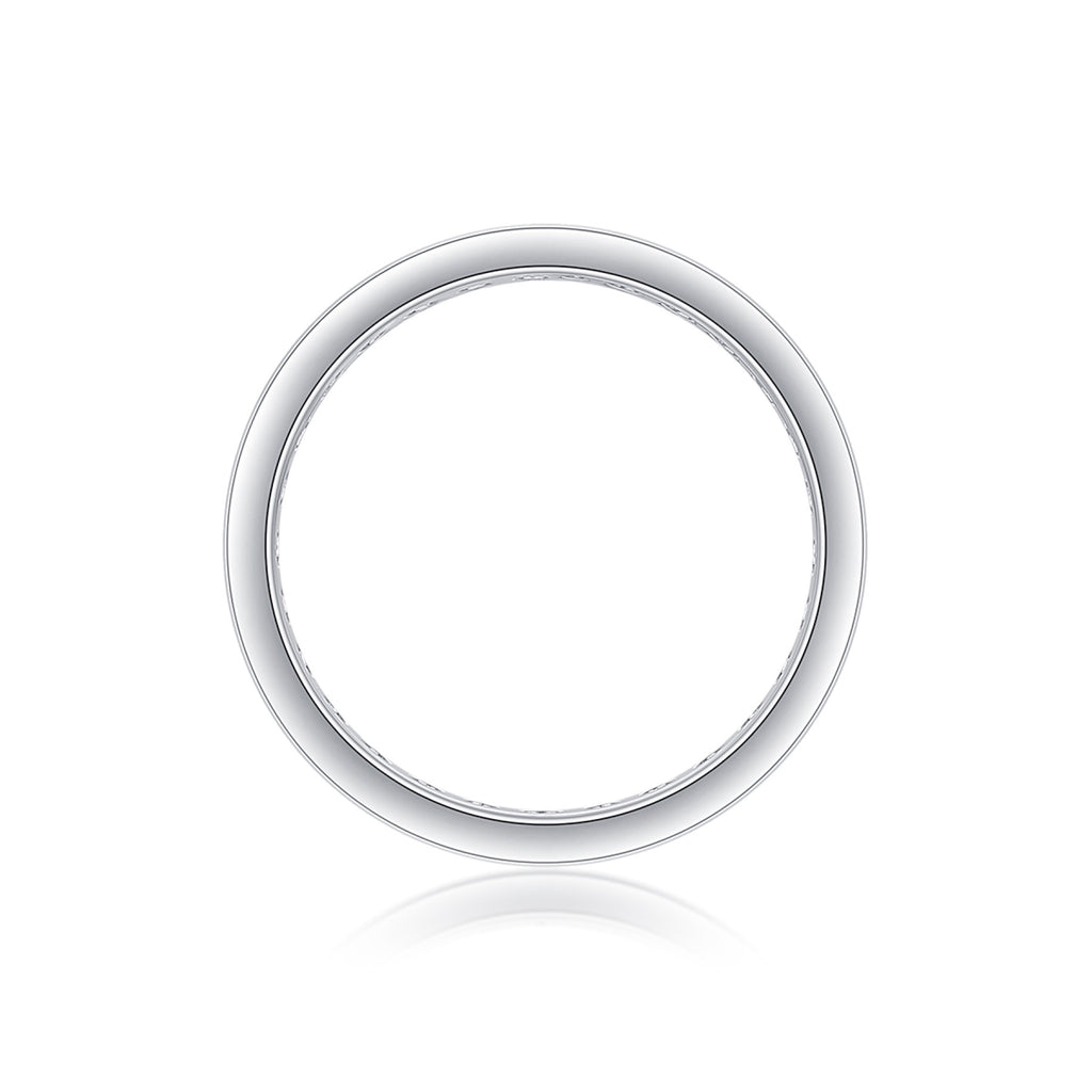 Dreamstar Moissanite Eternity Band Ring in Sterling Silver