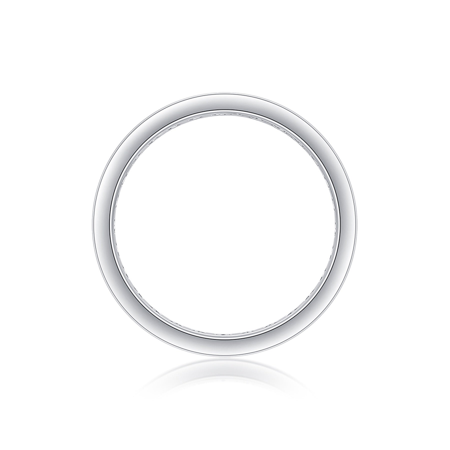 Dreamstar Moissanite Eternity Band Ring in Sterling Silver