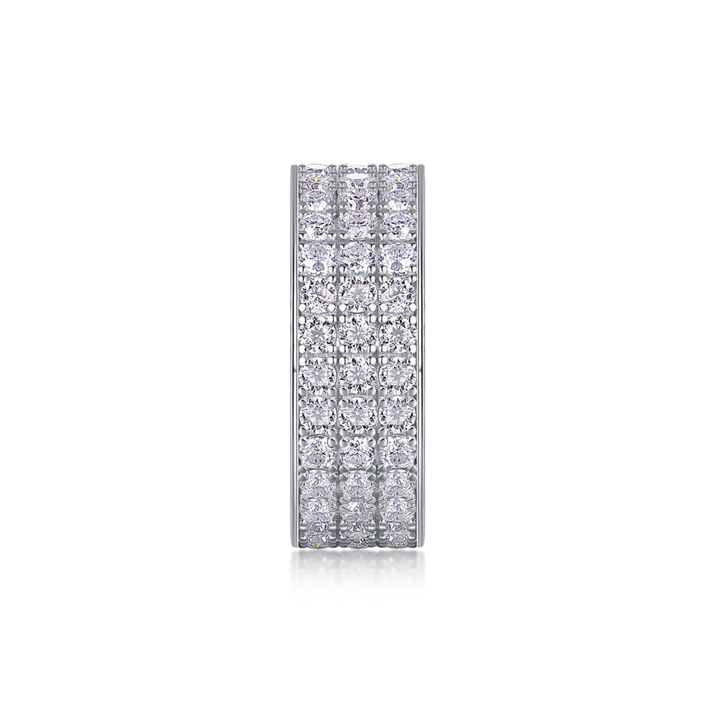Dreamstar Moissanite Eternity Band Ring in Sterling Silver