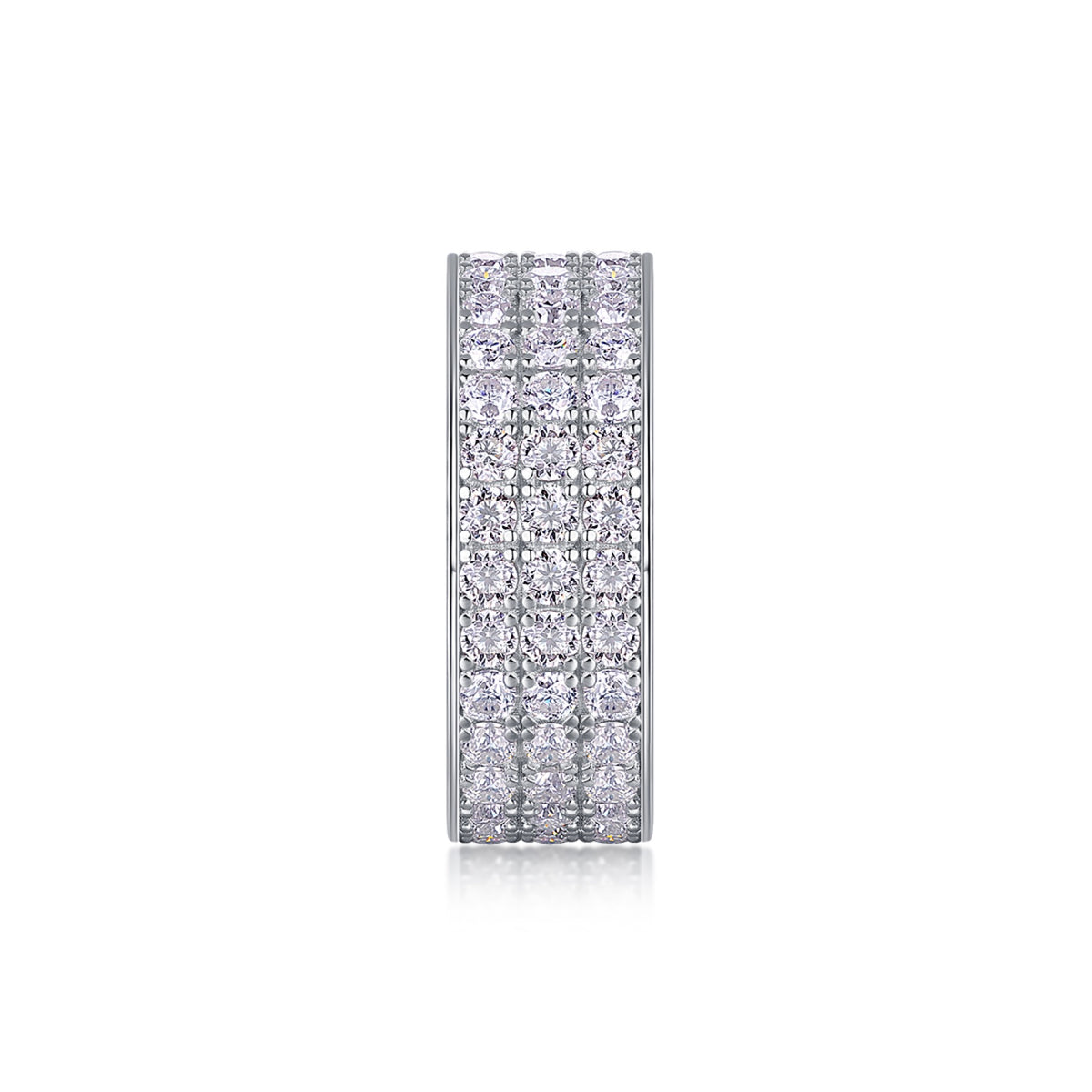 Dreamstar Moissanite Eternity Band Ring in Sterling Silver