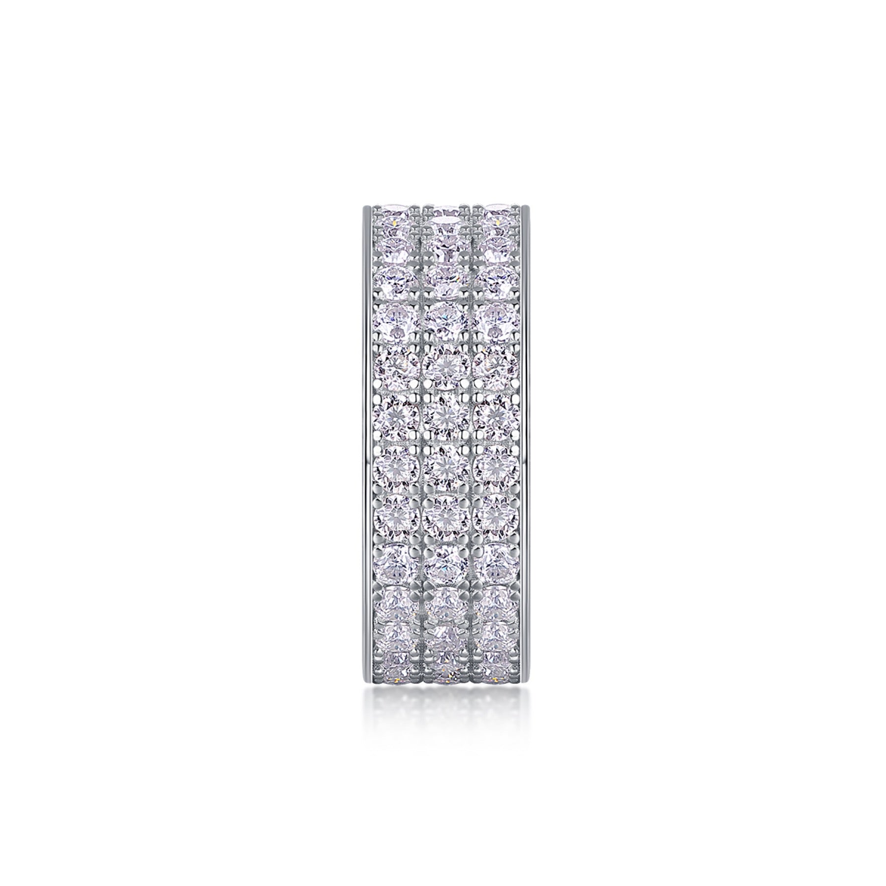 Dreamstar Moissanite Eternity Band Ring in Sterling Silver