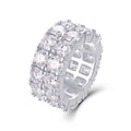 Vogue Moissanite Eternity Band Ring in Sterling Silver