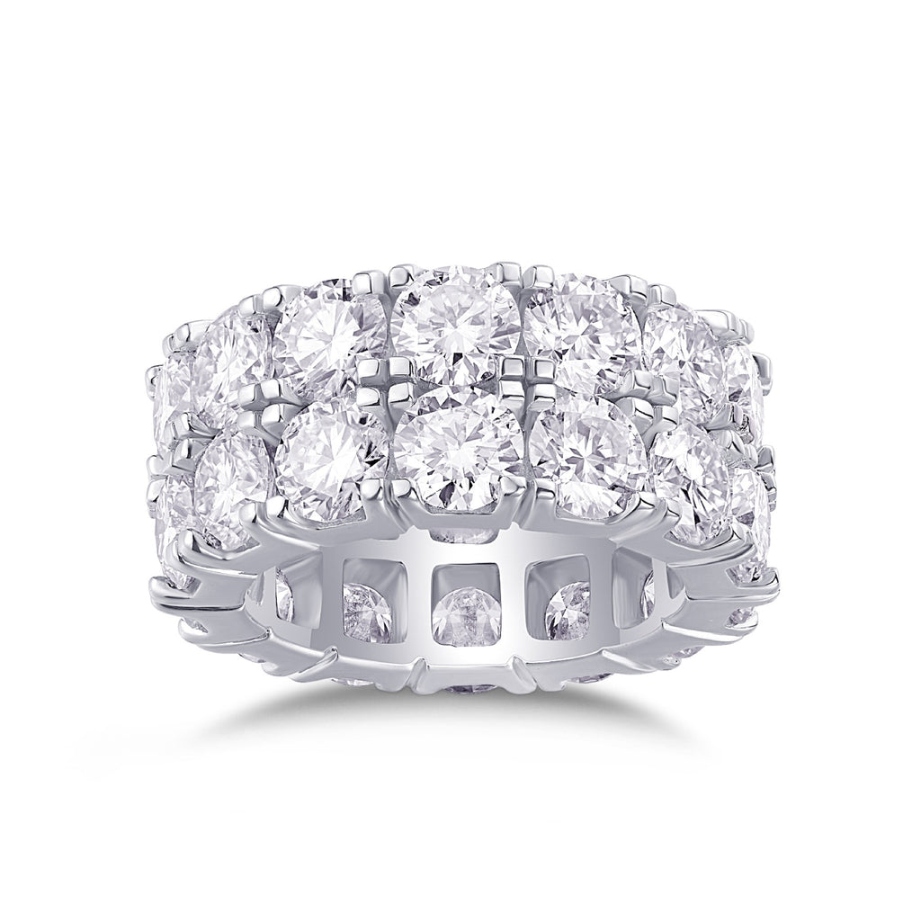 Vogue Moissanite Eternity Band Ring in Sterling Silver