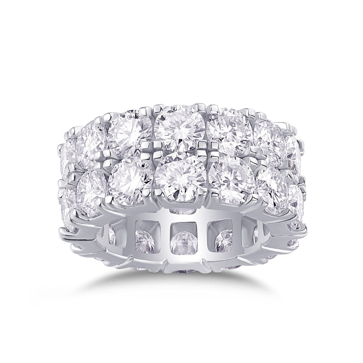 Vogue Moissanite Eternity Band Ring in Sterling Silver