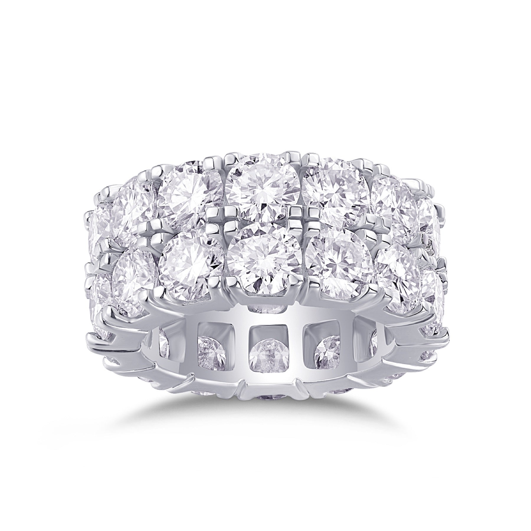 Vogue Moissanite Eternity Band Ring in Sterling Silver