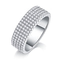 Moonfloat Moissanite Eternity Band Ring in Sterling Silver