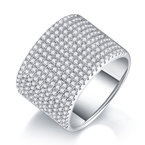 Astral Moissanite Eternity Band Ring in Sterling Silver