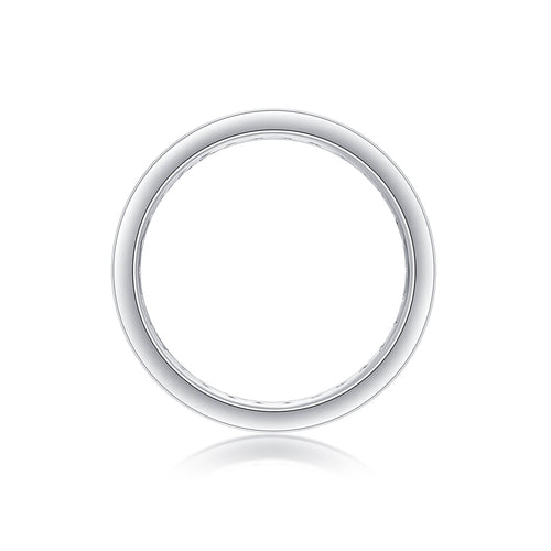 Circuit Moissanite Eternity Band Ring in Sterling Silver