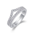 Cradle Moissanite Band Ring in Sterling Silver