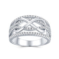 Boundless Moissanite Band Ring in Sterling Silver