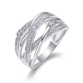 Radiate Moissanite Band Ring in Sterling Silver