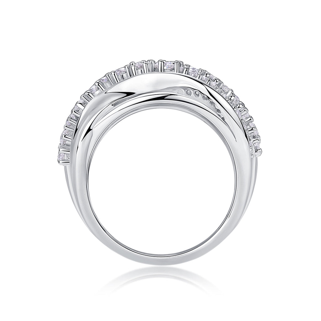 Bloomway Moissanite Band Ring in Sterling Silver